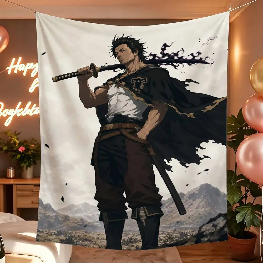 Black Clover Y-Yami Tapestry Flags Wall Hanging Background Art Banner for Bedroom Home Outdoor Decor