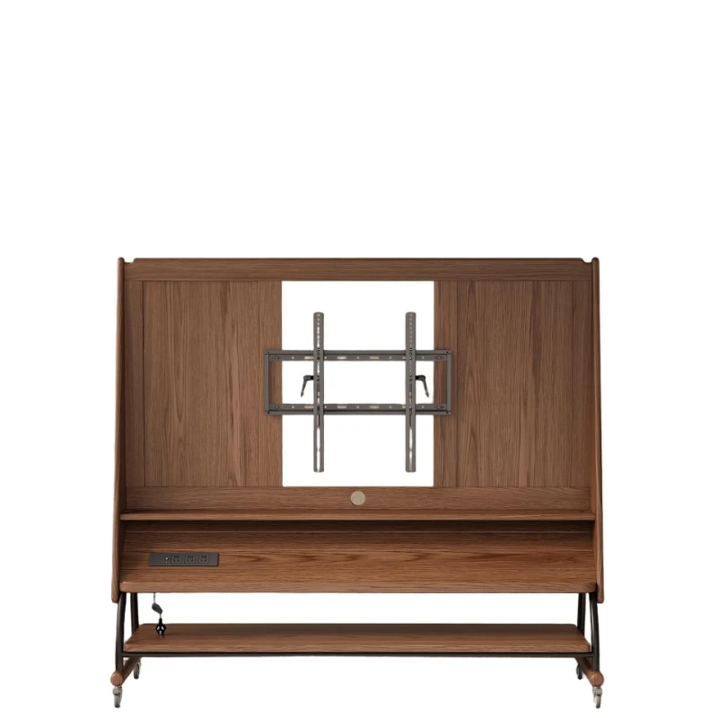 Meuble TV amovible en bois massif, salon, ménage, petit appartement, moderne, simple, rangement au sol, support TV