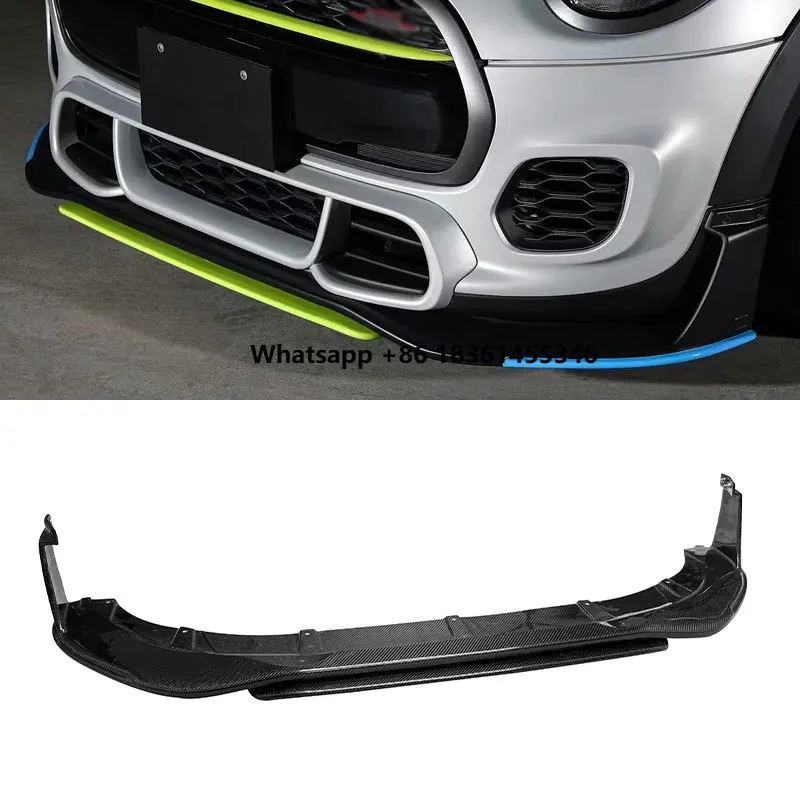 

For F56 Cooper Giomic Carbon Fiber Body Kit Spoiler Bumper Splitter For F56 JCW front Diffuser Lip UP Body kit