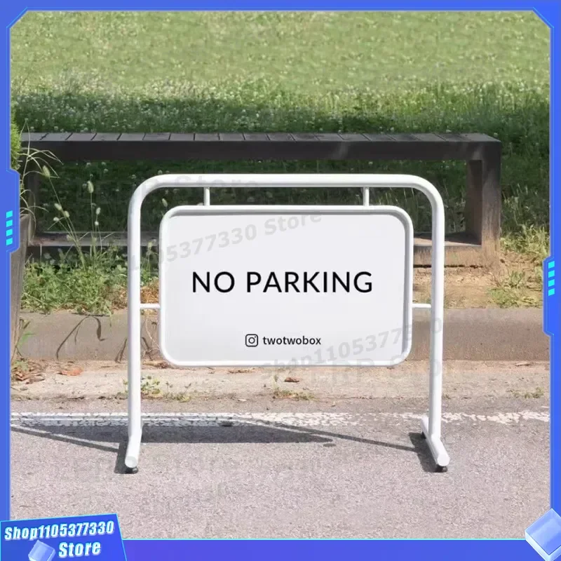 Double Sided Wrought Iron Standing Sign For Clothing Store Entrance Korean Style Floor To Ceiling Billboard Outdoor Windproof