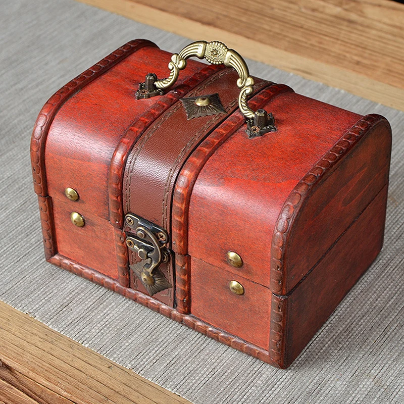 1 قطعة الكنز الرجعية الصدر خمر صندوق تخزين الكنز أصبع البنك مجوهرات المنظم صندوق توفير للديكور المنزل #6
