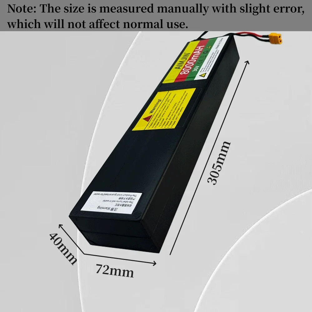 NOWY akumulator 36V 8000mAh 10S3P XT60 + interfejs JST do akumulatora skutera