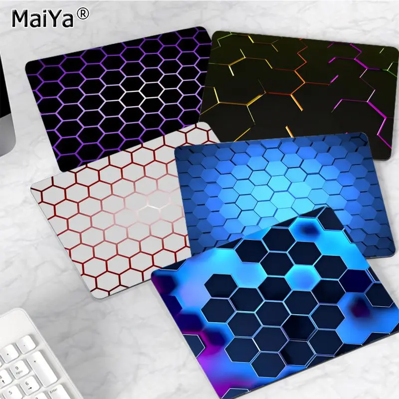 Glowing Hexagon Mousepad Anti-Slip Gaming Mouse Pad Gamer Desk Mat Keyboard Pad Decoration Mause Pad Office Desk Accessories