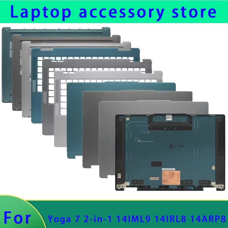 Suitable for Yoga 7 2-in-1 14IML9 14IRL8 14ARP8 Laptop LCD Screen Replacement Top Cover Palm Rest Bottom Shell Hinge ABCD Cover