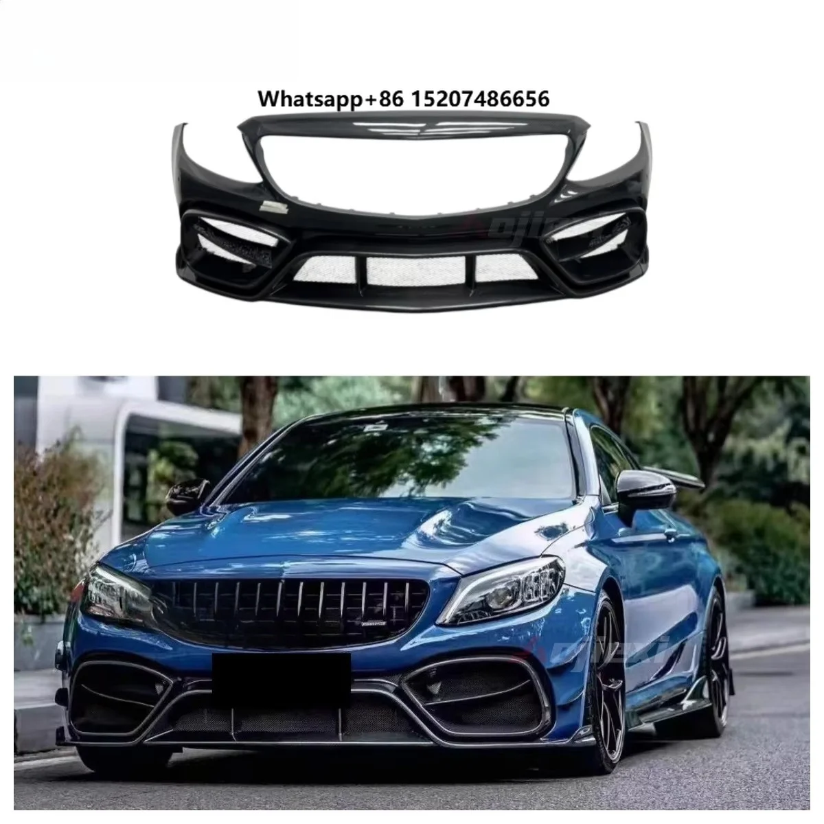C63 Full Carbon Fiber IMP Style Front Bumper   Car Carbon Front Bumper