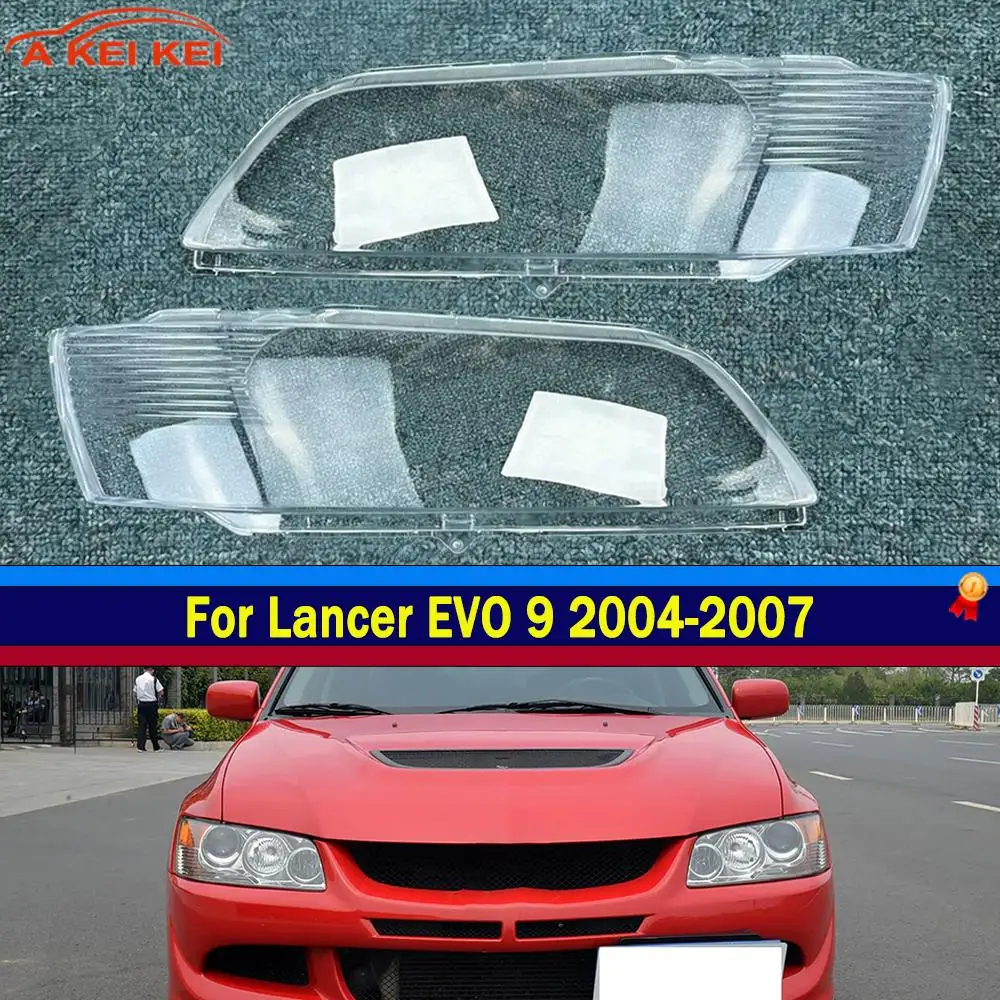 Для Mitsubishi Evolution EVO 9 IX CT9A 2004-2007: Прозрачная крышка фары, защитный кожух для лампы, корпус фары