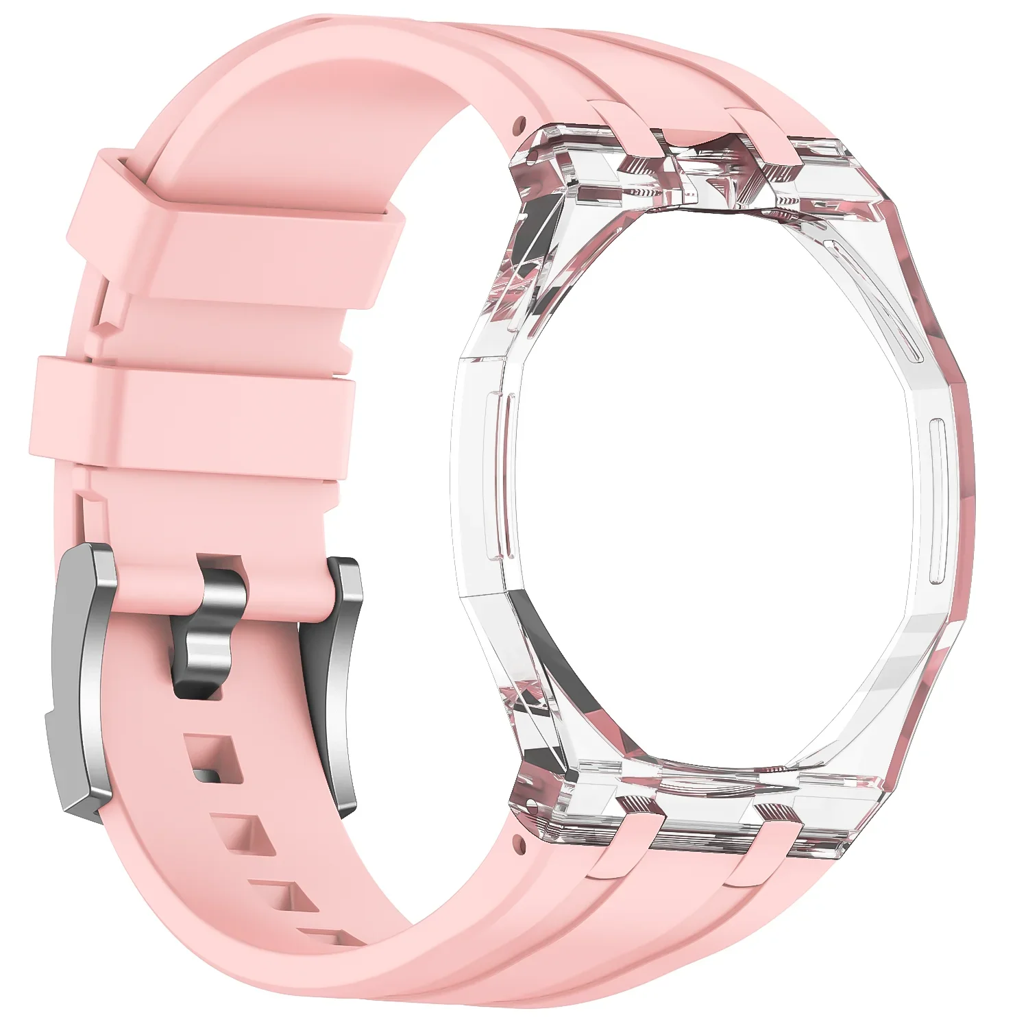 Transparentes Gehäuse + Modifikationsset mit Flüssigsilikonarmband für Swatch X AP Royal Pop Uhrenarmband Swatch X AP Royal Pop Correa – Detail 20