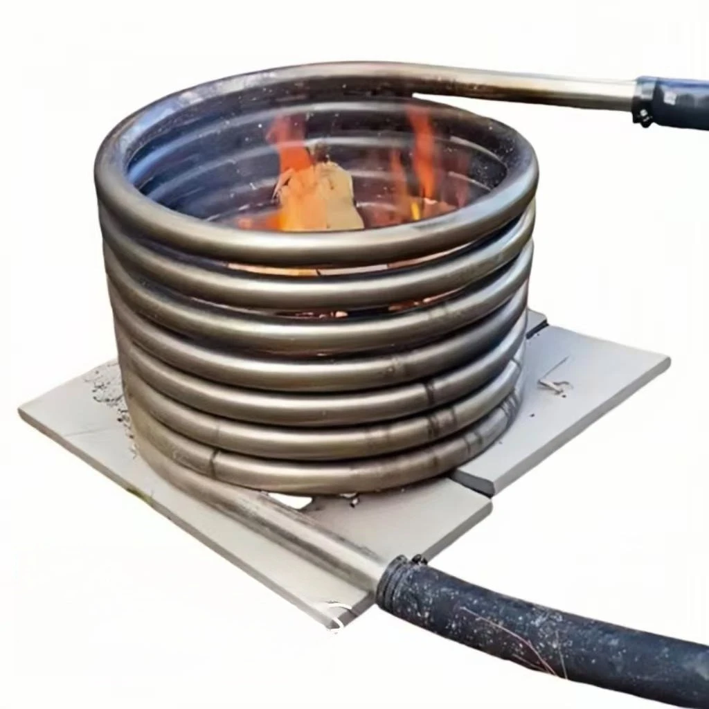 Stainless Steel Tube-in-Tube Heat Exchanger Air Source Heat Pump Accessory AC Condenser Outdoor Hot Water Pipe