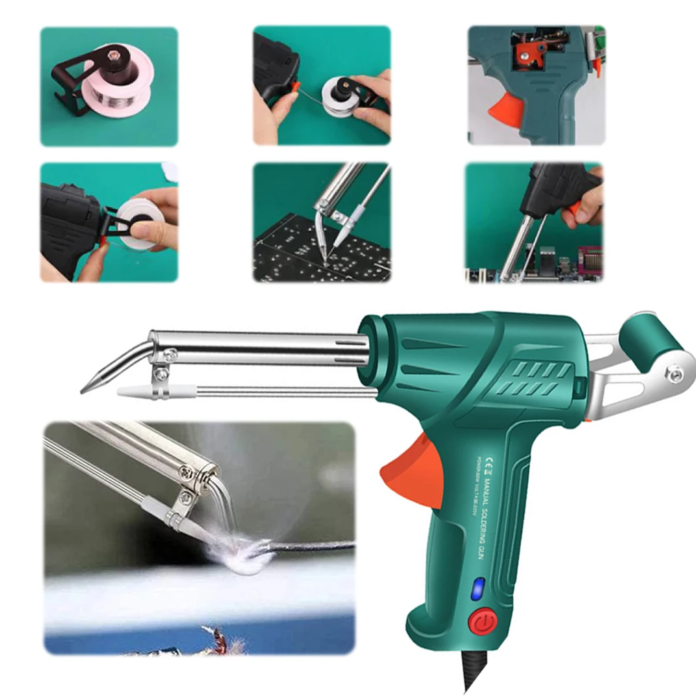 

5In1 Automatic 60W Soldering Gun Kit Suit for 0.8-1.2 Tin Wire Soldering Gun Solder Iron Kit Handheld Soldering Iron Welding Gun