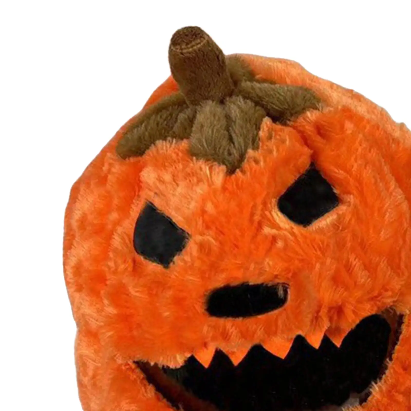 오토바이 헬멧 커버 할로윈 펌킨 따뜻한 장식 설치가 쉬운 플러시 재질 라이딩 재미 증가 헬멧 커버