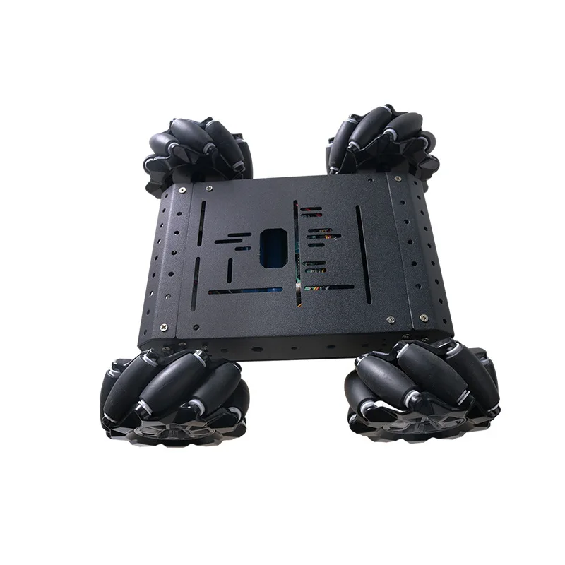 McNamum 휠 알루미늄 자동차 섀시 DIY 초음파 지능형 장애물 회피 자동차 4WD 4 륜 구동 섀시