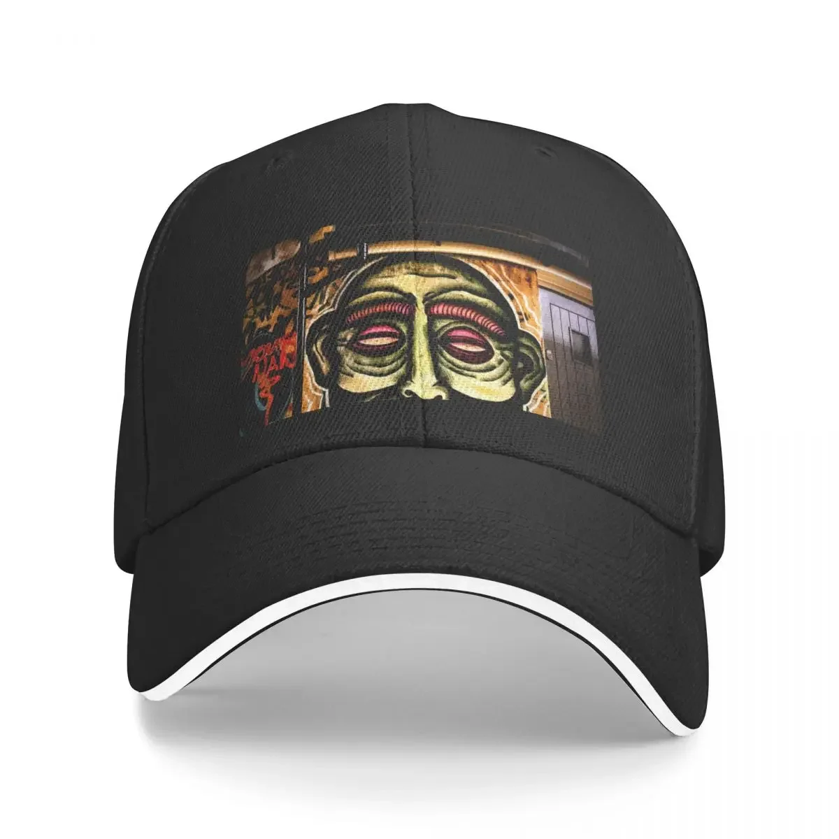 Spooky Graffiti in Brighton Baseball Cap Luxury Hat Thermal Visor Luxury Man Hat Women Caps Men's