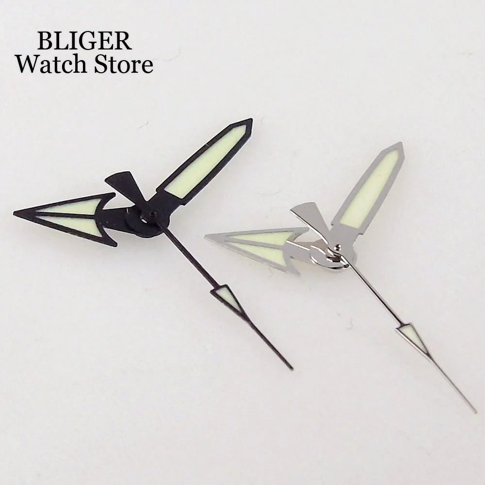 Luminous Silver Black Watch Hand Needles fit for NH35A NH36A NH38 Automatic Movement Watch Accessories Parts