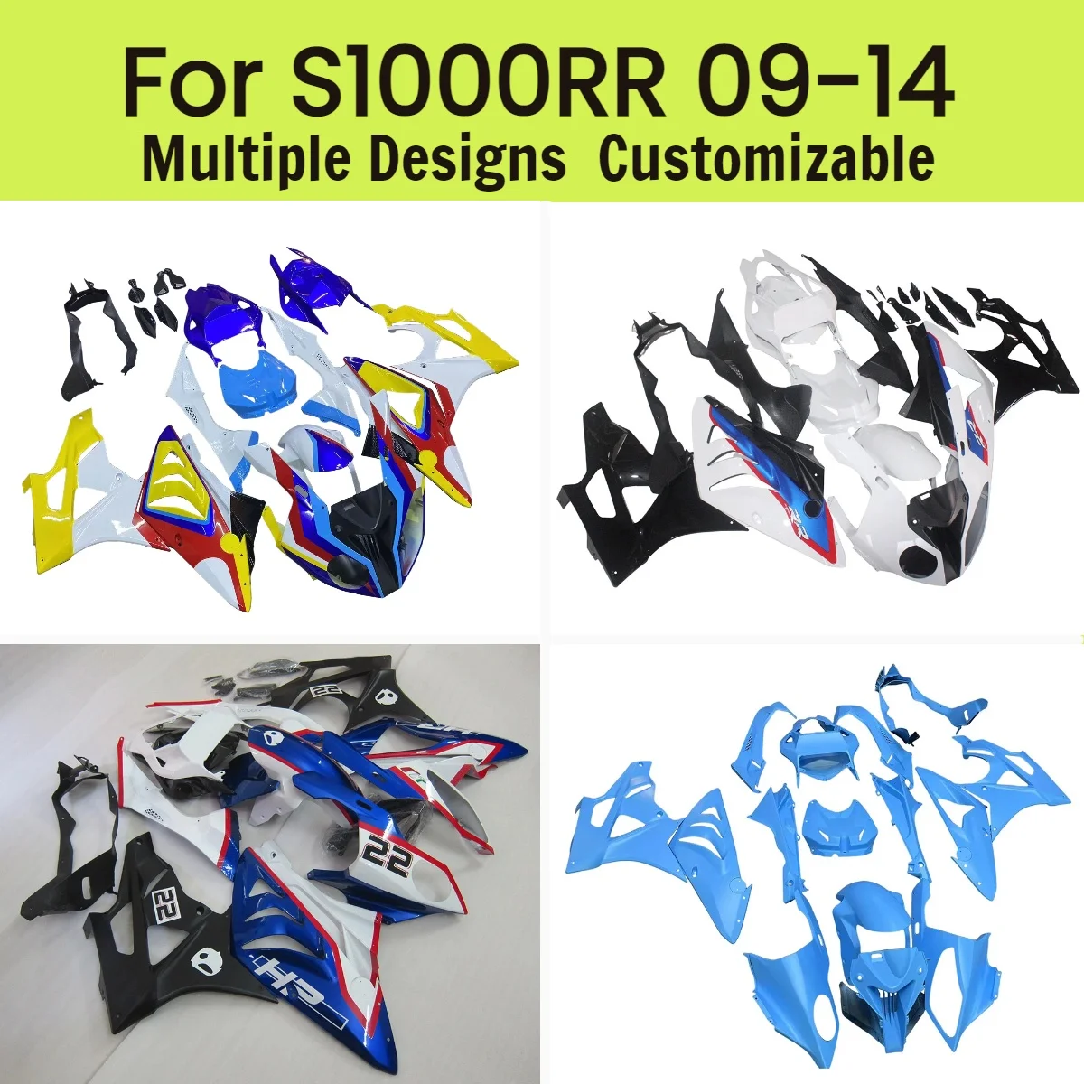 

Injection Molded Fairings S1000RR 2009-2014 ABS Plastic Fairing Kit Motorcycle for BMW S 1000RR 09-14