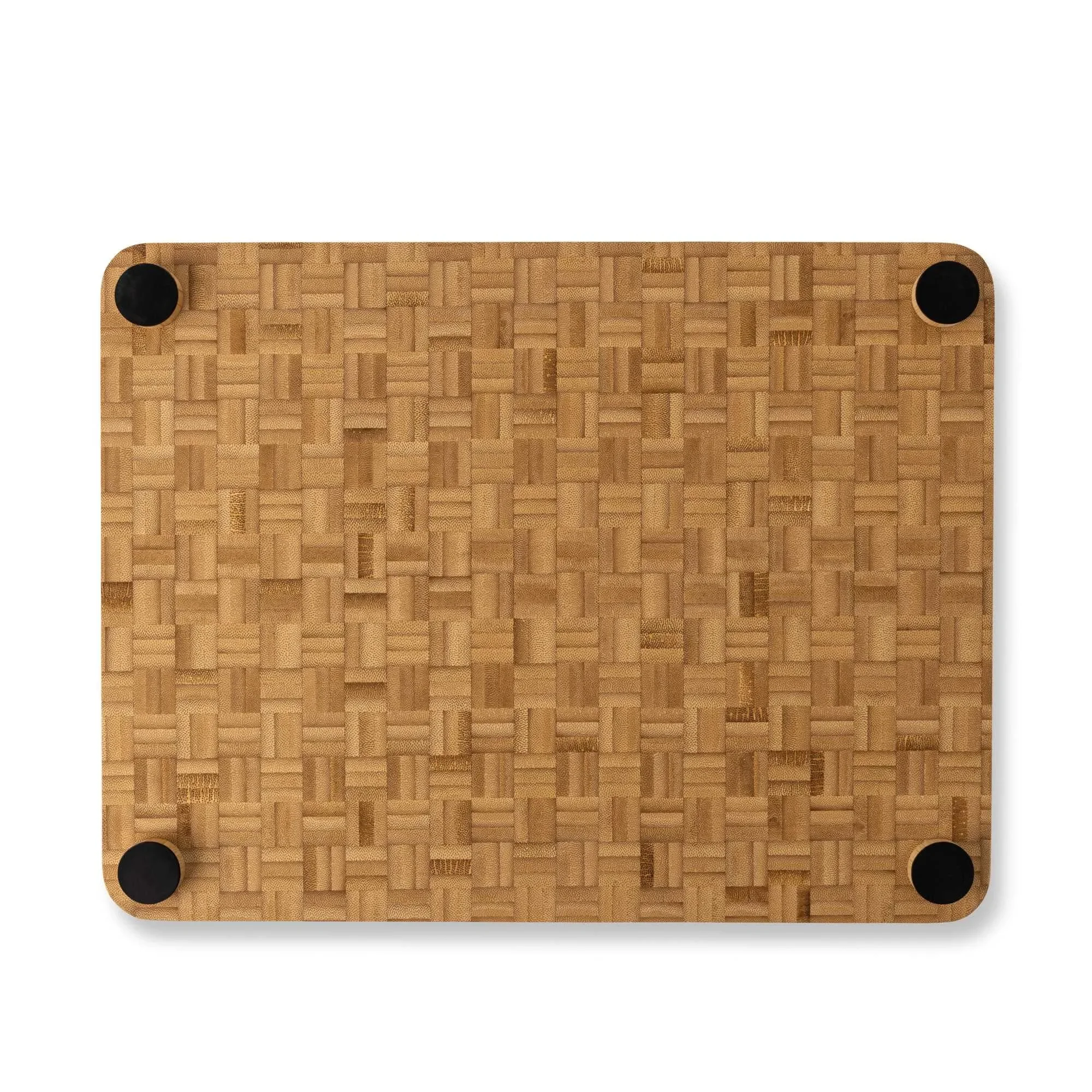 Blocco da macellaio endgrain in bambù da 13x17 pollici, tagliere reversibile con scanalatura per succo per cucina, ecologico
