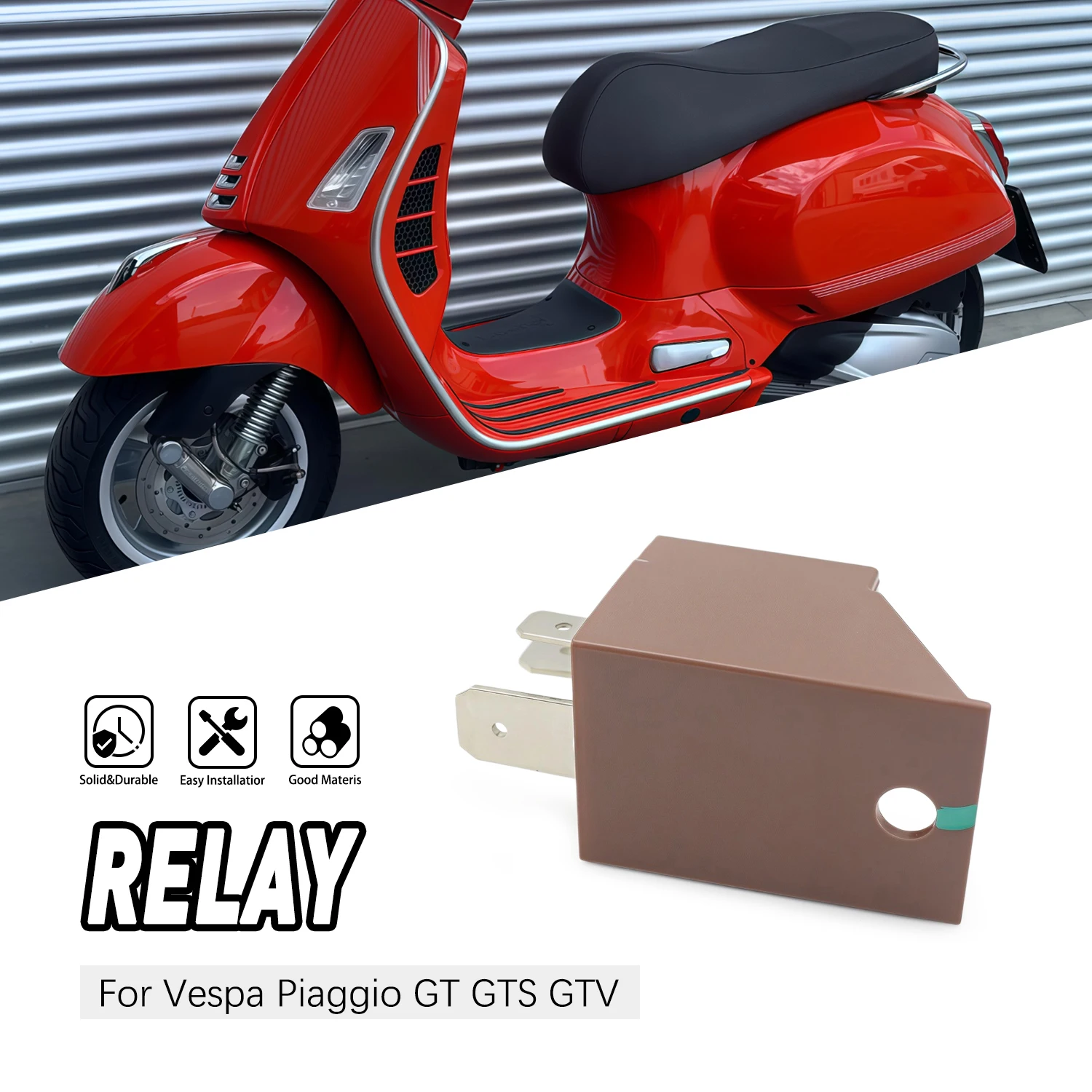 584521 58115R Starter Relay For Vespa Piaggio GT GTS GTV 125cc 250 300 12V 80A Motorcycle Relay Accessories