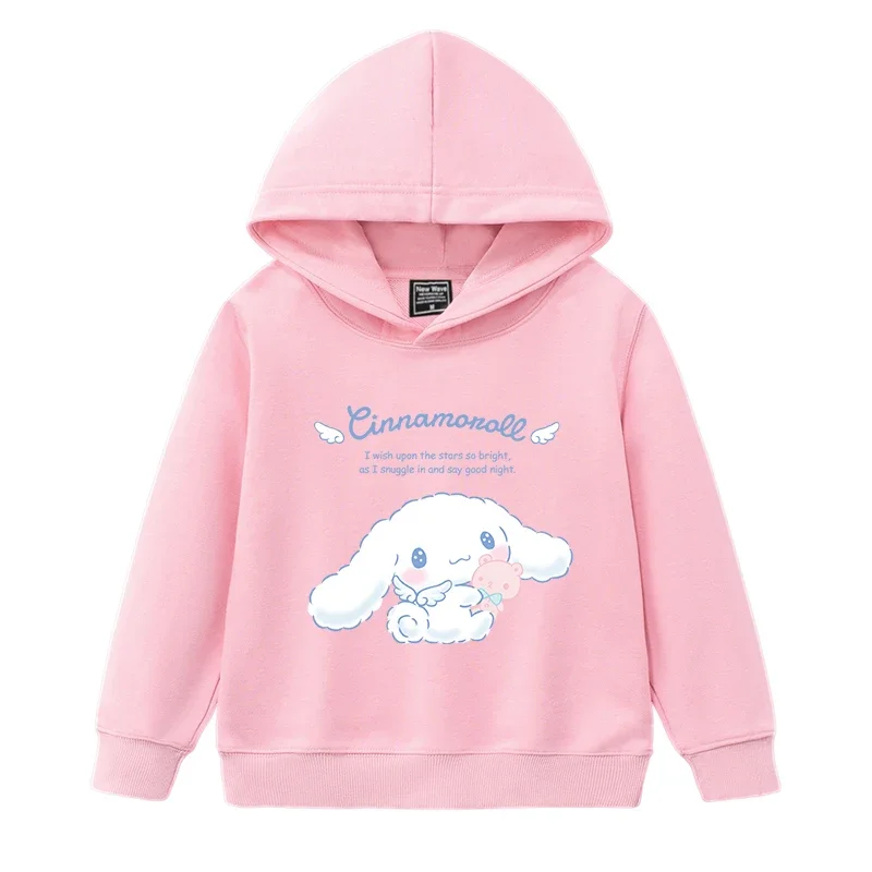 

Sanrio's Cute Big-eared Dog Children's Comfortable and Warm Hooded Outdoor Sweatshirt for Autumn and Winter Fashion