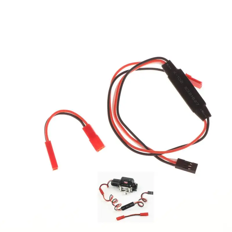 RC Car Winch CH3 3 Ways Control Line Panel Remote Controller Receiver Cable for 1/10 RC Crawler Axial SCX10 Traxxas TRX4