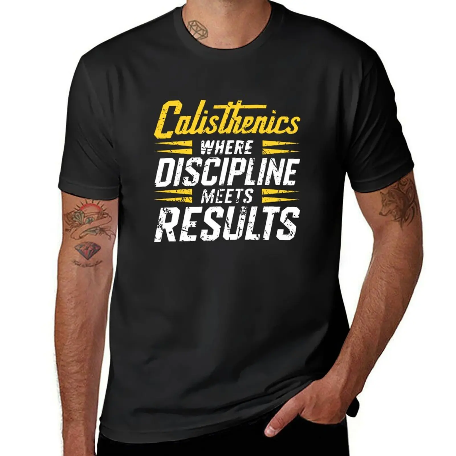 Calisthenics workout : Calisthenics: Where discipline meets results. T-Shirt sports fans vintage men workout shirt