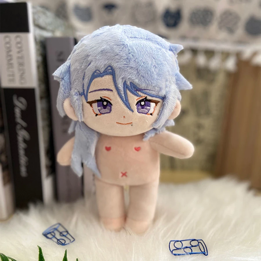 Original Genshin Impact Kamisato Ayato 20cm Cotton Dolls 15cm Cute Little Beast Ayato Pendant Bag Decor Gift Doll for Girls Boys