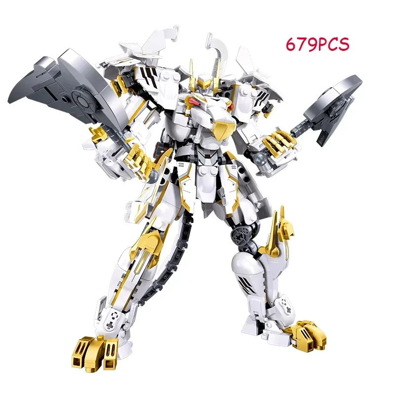 Creativity  Action Athena Building Blocks Sets，City Armored Samurai Mech Robot Classic Model Bricks Assemble Children Toys Gifts