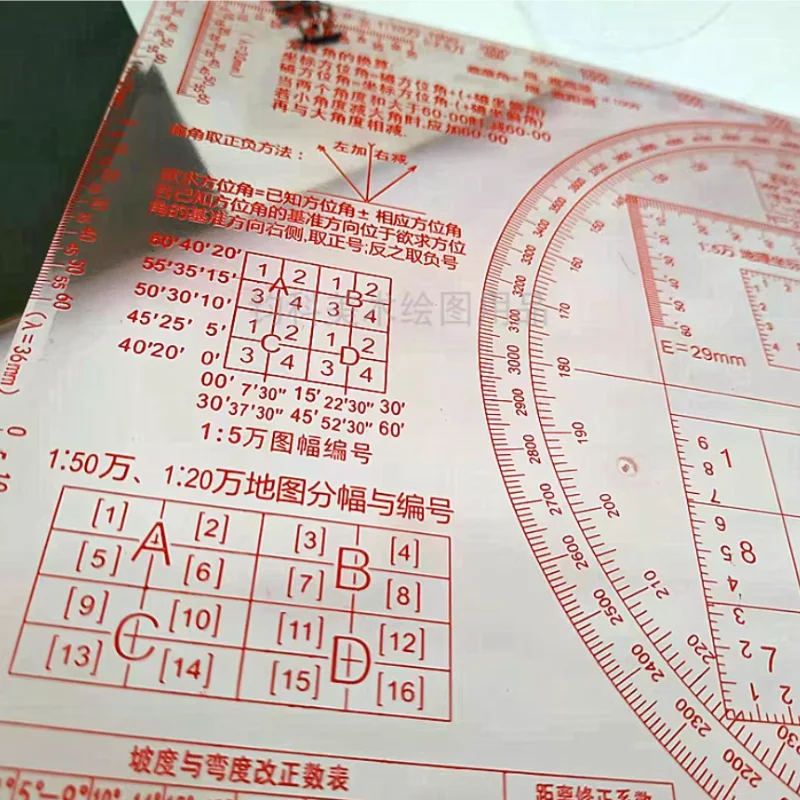 Comprehensive drawing reading work Ruler 22-3 type Drawing reading work ruler, drawing tool training ruler, student stationery