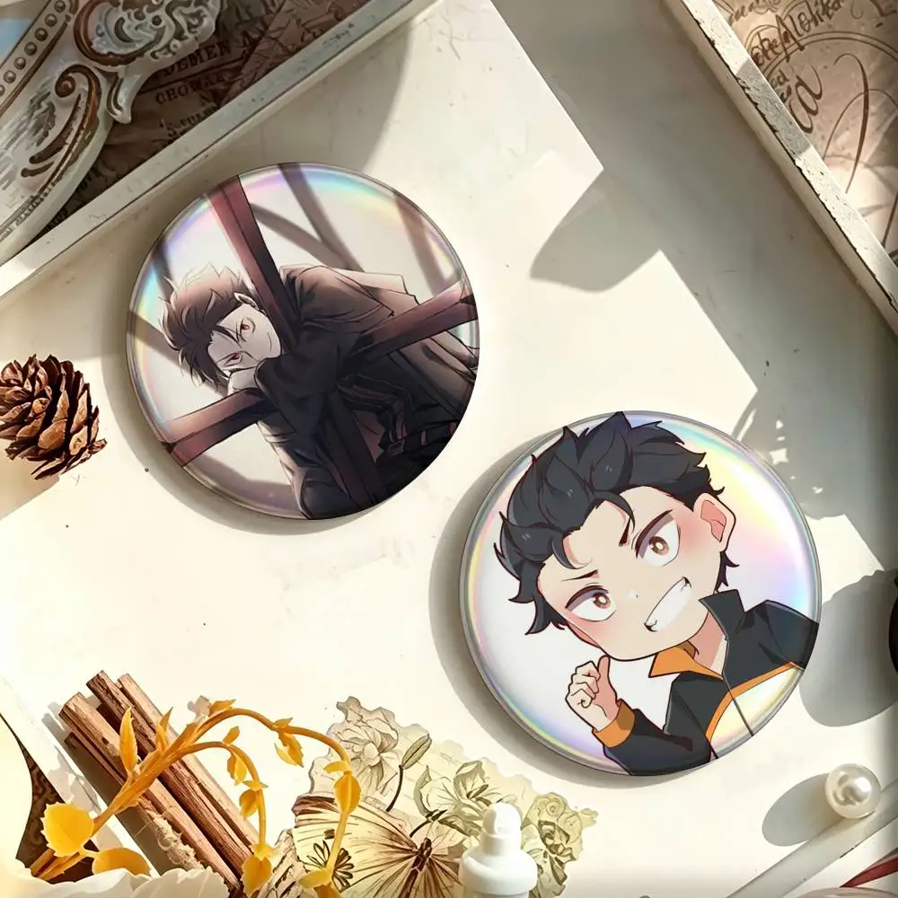 Re Zero Natsuki Subaru 25mm 32mm 44mm 58mm Anime Badges Brooches DIY Pins Decorations Birthday Gifts