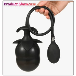 Silicone Inflatable Anal Plug Dildo Pump Butt Plug Anal Vibrator Dilator Sex Tools Adult Sex Toys For Women Men Gay Masturbation