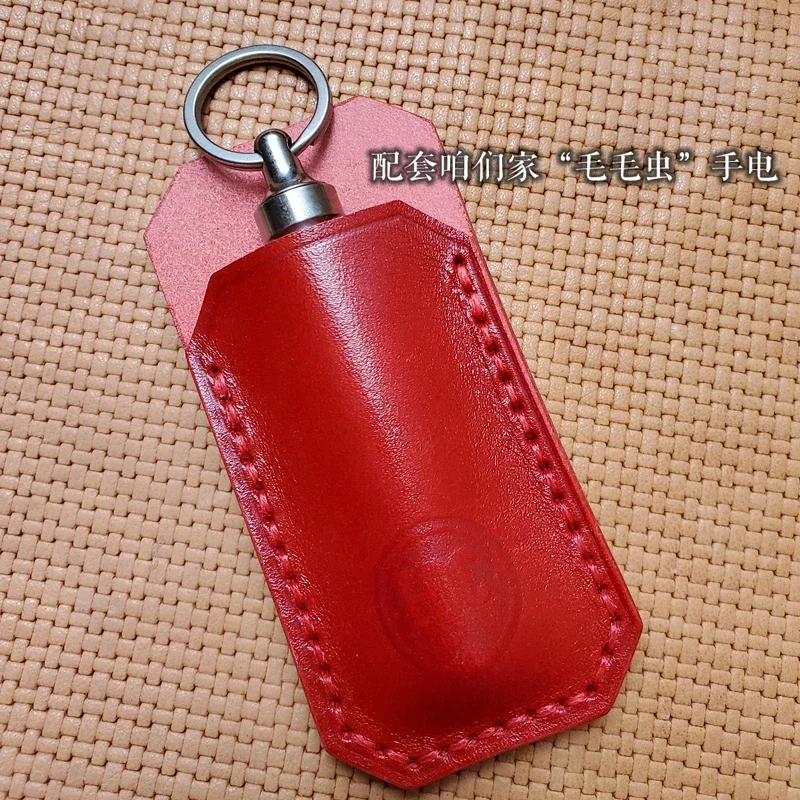 EDC Hand Made First Top Layer Cowhide Vegetable Tanned Leather Waist Sheath Holster Cover Portable Storage Multifunction Tools