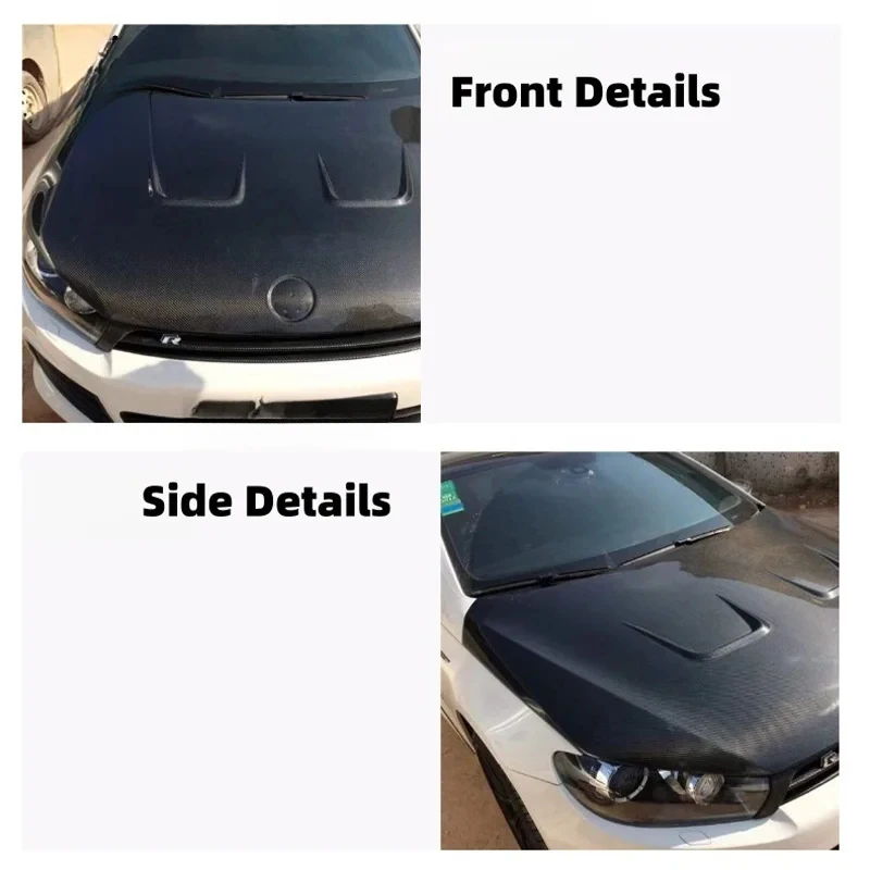 High Quality Carbon Fiber Hood for Scirocco R Model Perfect Fit High-Strength Engine Bonnet