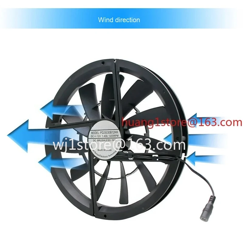 12V Silent High Airflow Cooling Fan for Electronic Cabinet RV Ventilation, PC Server Case Greenhouse Fan with 12 Volt DC