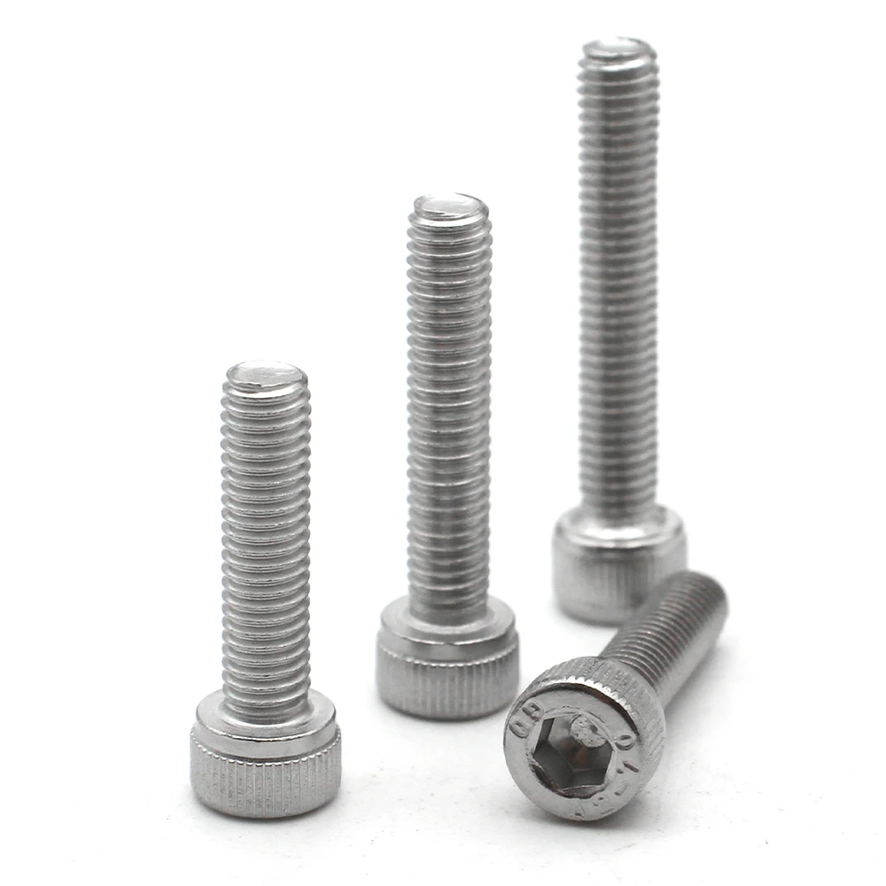 10/20/50/100pcs M1.4 M1.6 M2 M3 M4 M5 M6 DIN912 A2-70 304 Stainless Steel Hexagon Hex Socket Cap Allen Head Bolt Screw L=2-50mm