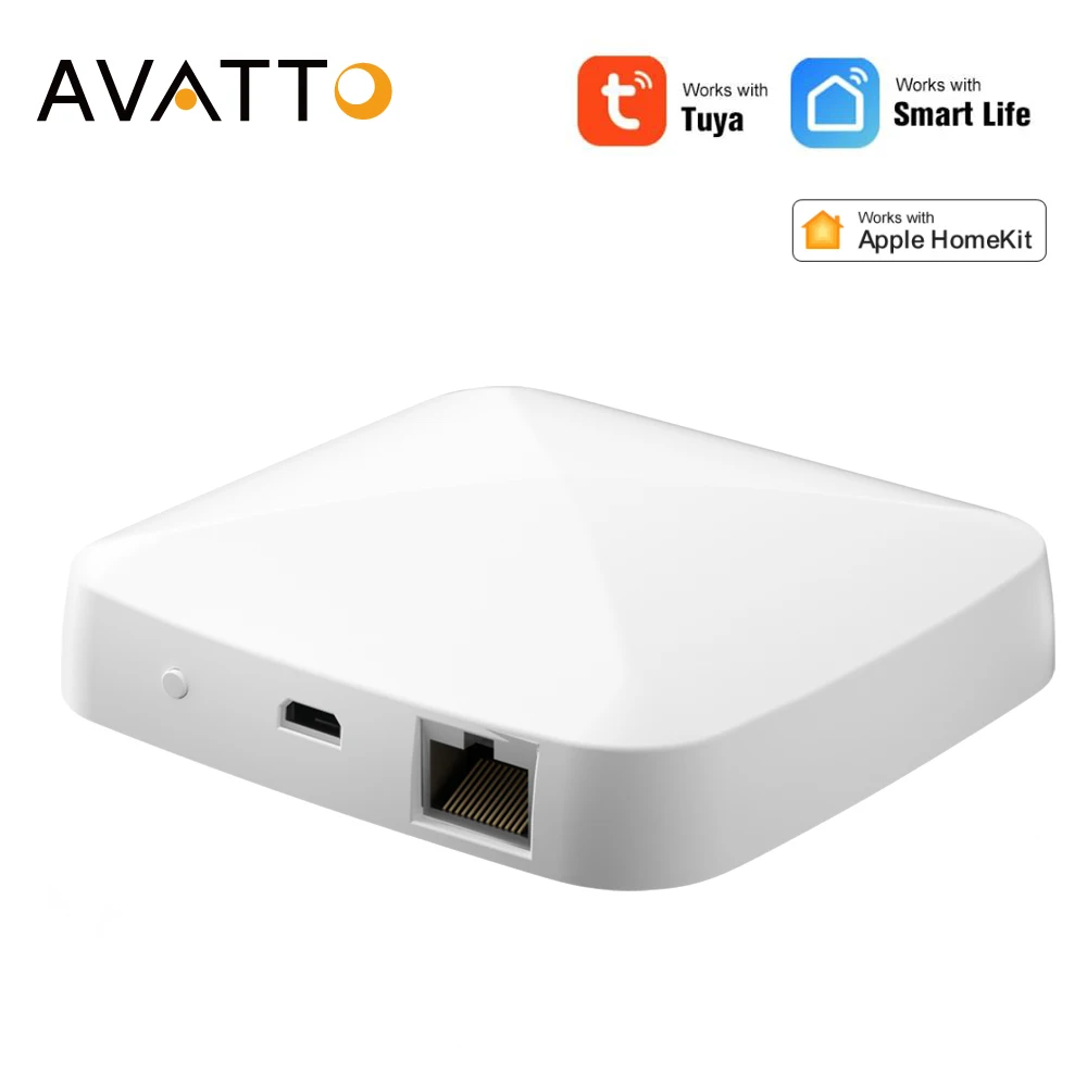 AVATTO Tuya Zigbee 3.0 Gateway Hub Smart Home Bridge Smart Life APP HomeKit Wireless Remote,Voice Control for Alexa Google Home