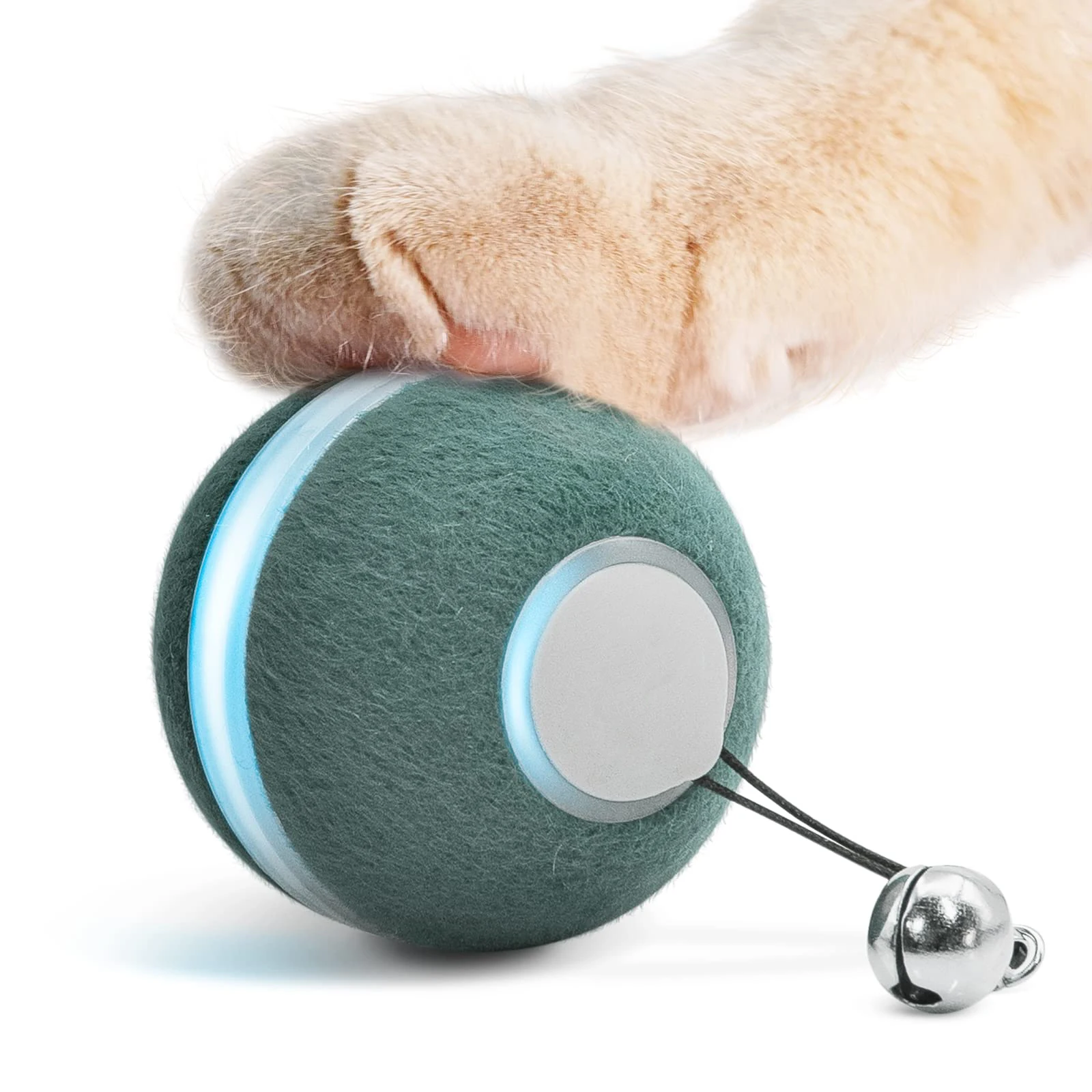 

Custom Smart Interactive Cat Toy Automatic Moving Bouncing Rolling Ball With Lights And Bell