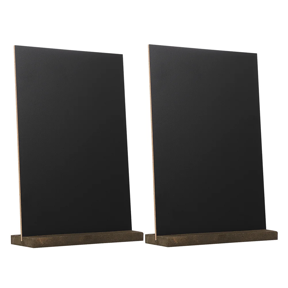 

2 Pcs Display Board Small Blackboard Chalk Signs Catering Supplies Buffet Vertical Tabletop Chalkboard Wood for Food