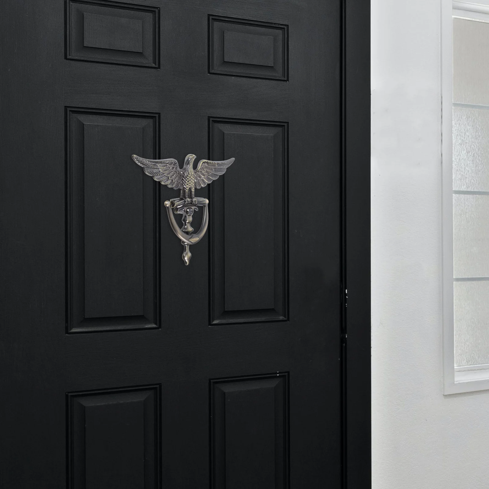 

Zinc Alloy Eagle Style Front Security Handle Outdoor Decorative Pendant Rustproof Durable Easy Install