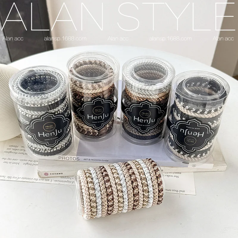 Braided High Elastic Hair Ties Can Pack Thick Rubber Bands for Women Ponytail Holder High Bun Hair Accessory