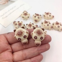 10pcs Lovely Animal Cat Charms for Jewelry Making Findings Cute Resin Pendant Flatback for Keychain Earrings