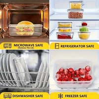 50 Pcs Food Storage Containers With Airtight Lids Modern Clear Plastic Meal Prep Lunch Boxes Leakproof Stackable Containers Set For Fruits Leftovers Refrigerator Kitchen Pantry Storage Organization Housewarming Gift 2