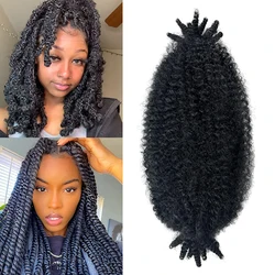 12 Inch synthic Stretchy African Marly Twist Hair ,Afro Spring Twist Crochet Braided Twist Hair Pre-Stretched Wrap Hair Extens