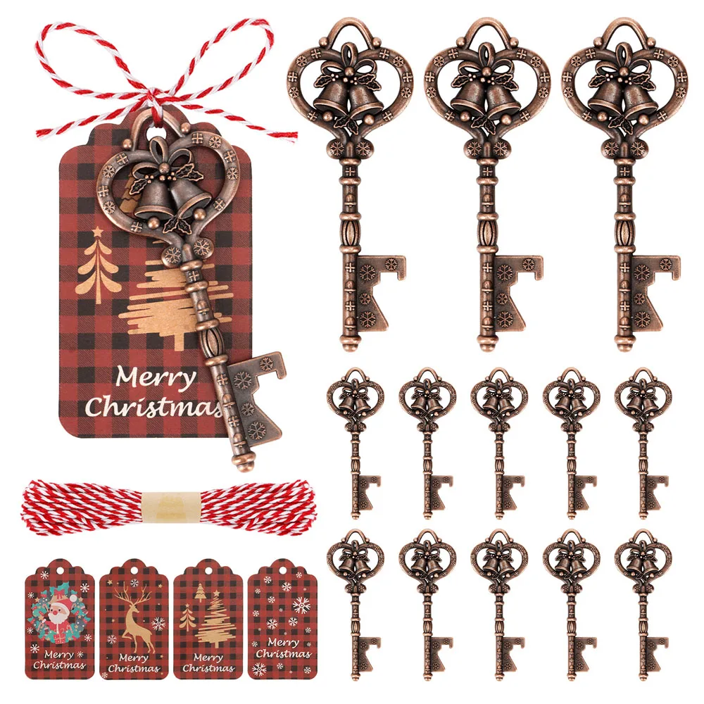 500Pcs Santa Claus Key Bottle Opener Favors for Christmas Party Decoration Festive Souvenirs for Guests Promotional Gifts Bulk