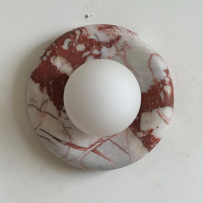 

Nordic Marble Small Wall Lamps Villa Sample Room Cafe Household Decor Designer Mirror Front Wall Lights Illumination Fixtures