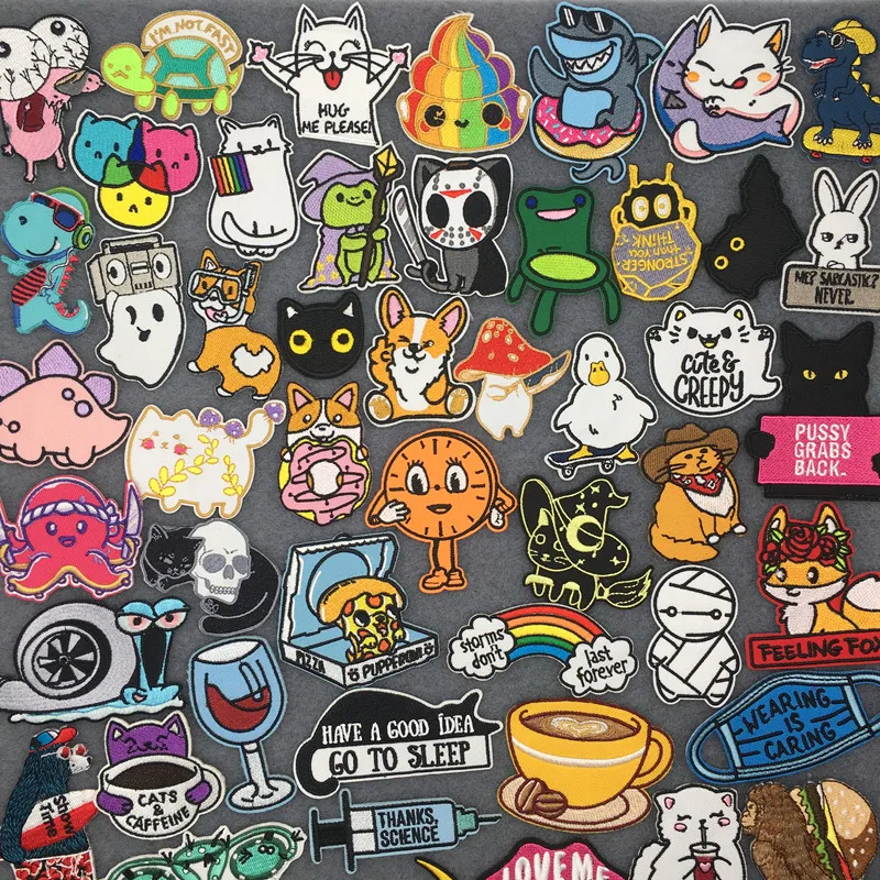 

Cute Cartoon patch Embroidery Patches on clothes Children's clothing Animal Interesting Embroidery DIY Sticker Appliques