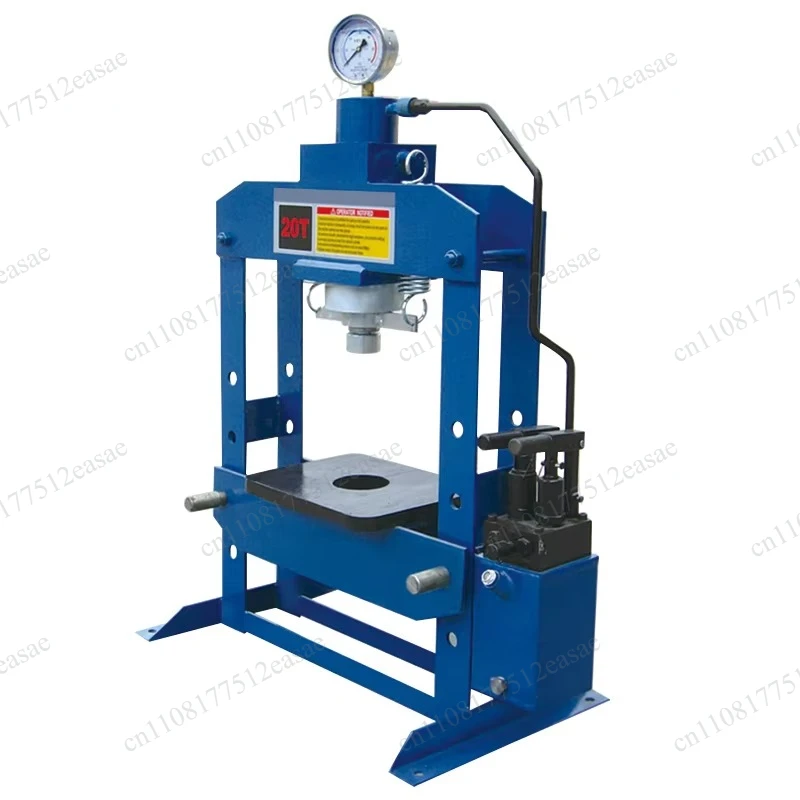 20T hydraulic workshop press, manual and pneumatic options bearing disassembly tool cart maintenance auxiliary equipment