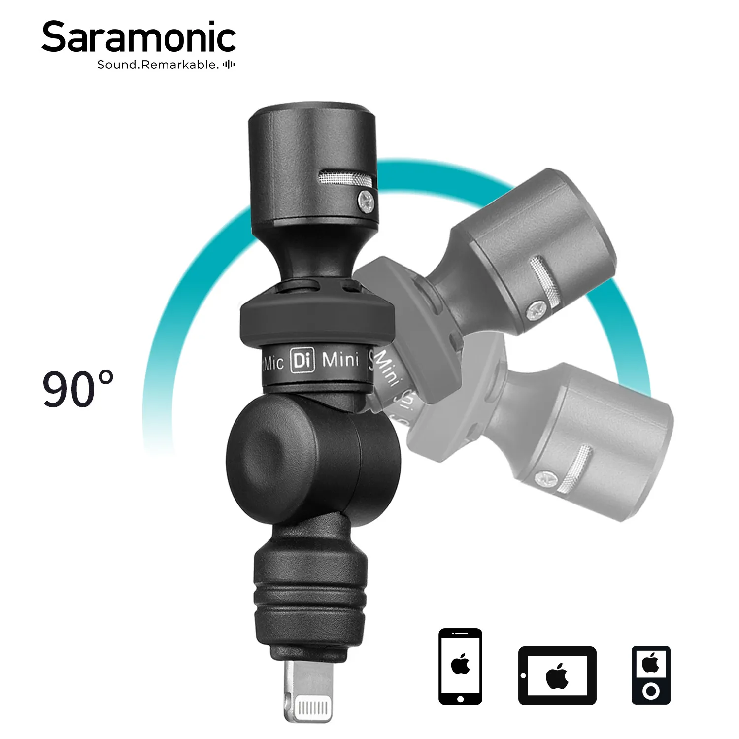 Saramonic SmartMic Di/UC Mini Plug&Play Professional microphone for iOS Android Device Vlog Live Stream Youtube Video Podcast