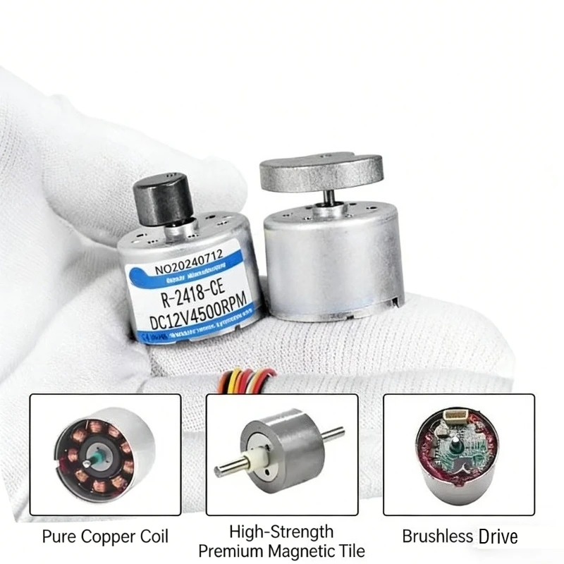 R2418 miniature DC brushless vibration motor can be rotated forward reverse regulation, high-speed small motor 12V24V long life