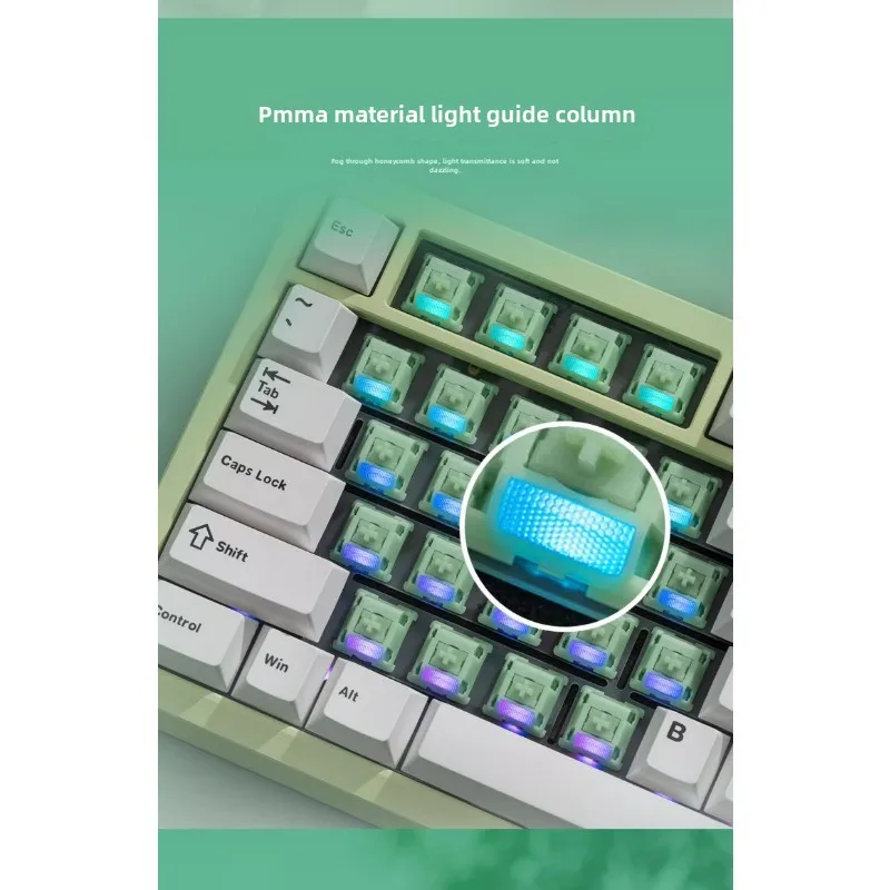 Eje verde pino personalizado eje de cinco pines 60g fondo táctil intercambio en caliente cuerpo del eje del teclado mecánico