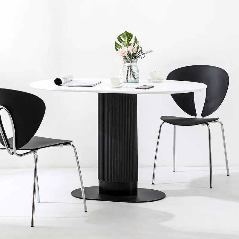 

Dining table small apartment household negotiation modern living room meeting guests casual simple cream style