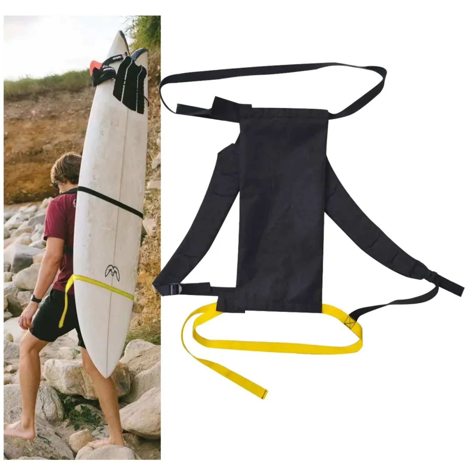

Surfboard Carrier Board Sling Paddle Board Backpack Longboard Walking Skating Cycling Vertical Transportation