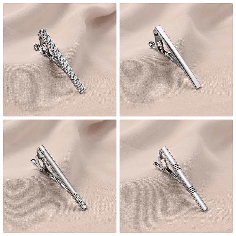 7/8/10 PCS Tie Clip Set With Gift Box Wedding Guests Gifts Metal Man Shirt Cufflinks Men\'s Gift For Husband Luxury Jewelry